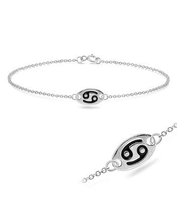 Cancer Silver Bracelet BRS-146